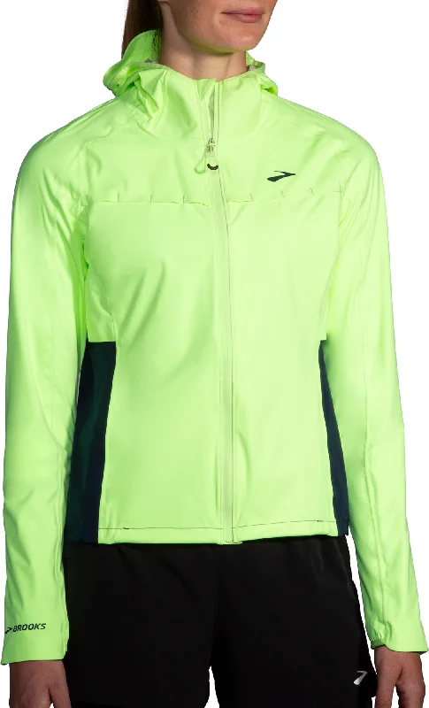 Women's Clothing Brooks High Point Waterproof Womens Running Jacket - Green