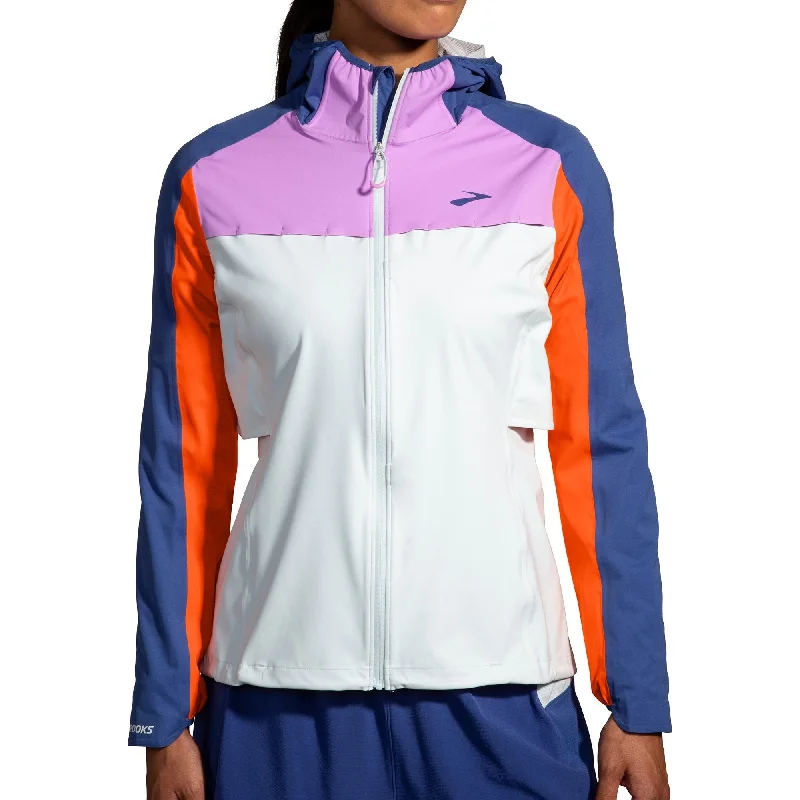 Stylish Dresses for Women Brooks High Point Waterproof Womens Running Jacket - White