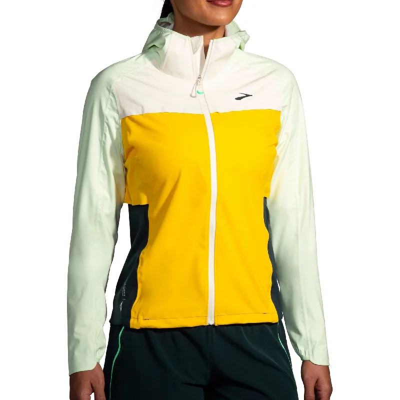 Unique Women's Fashion Pieces Brooks High Point Waterproof Womens Running Jacket - Yellow