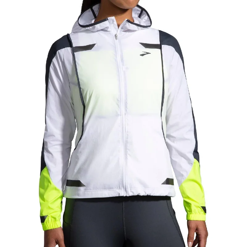 Sale Clearance Brooks Run Visible Convertible Womens Running Jacket - White