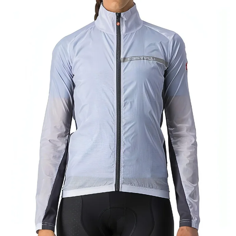 Preppy Style Castelli Squadra Stretch Womens Cycling Jacket - Grey