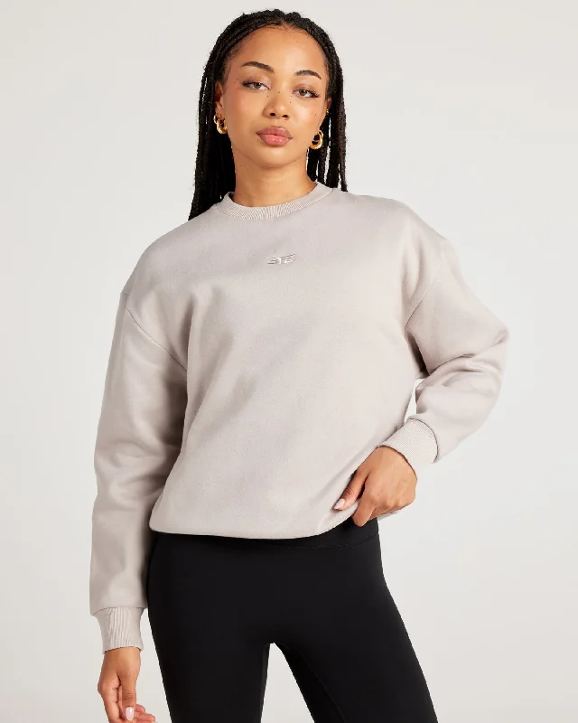 Unique Women's Fashion Pieces Classic Women's Crewneck - Taupe