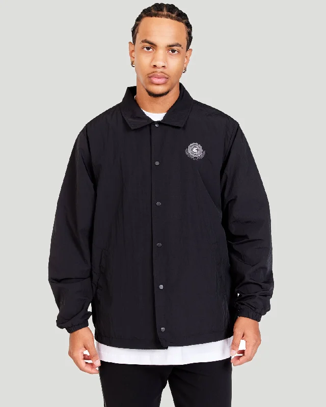 Women's Athletic Apparel Coach Jacket - Black