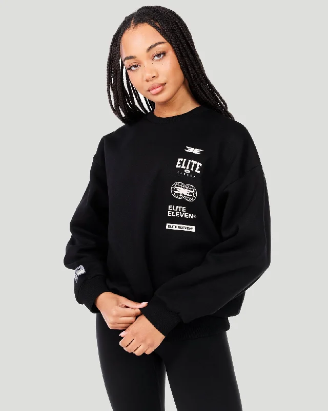 Women's Plus-Size Apparel Collective Crewneck - Black