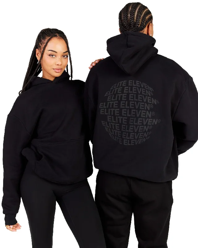 Affordable Luxury Women's Garments Community Hoodie - Black/Black