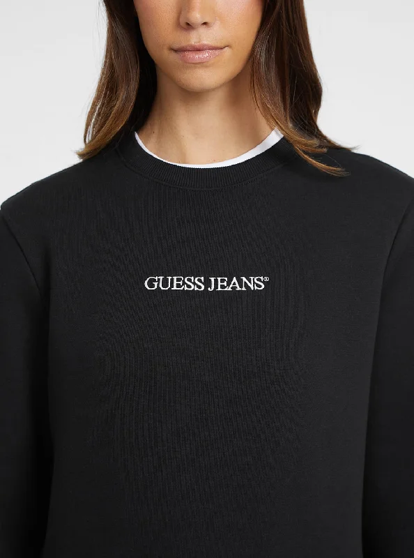 Women's Clothing for Every Season and Trend Guess Jeans Black Logo Jumper