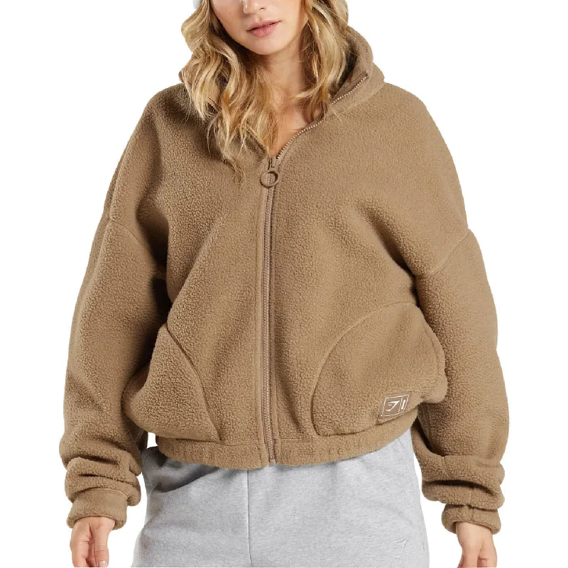 Women's Outdoor Activity Garments Gymshark Sherpa Womens Jacket - Brown