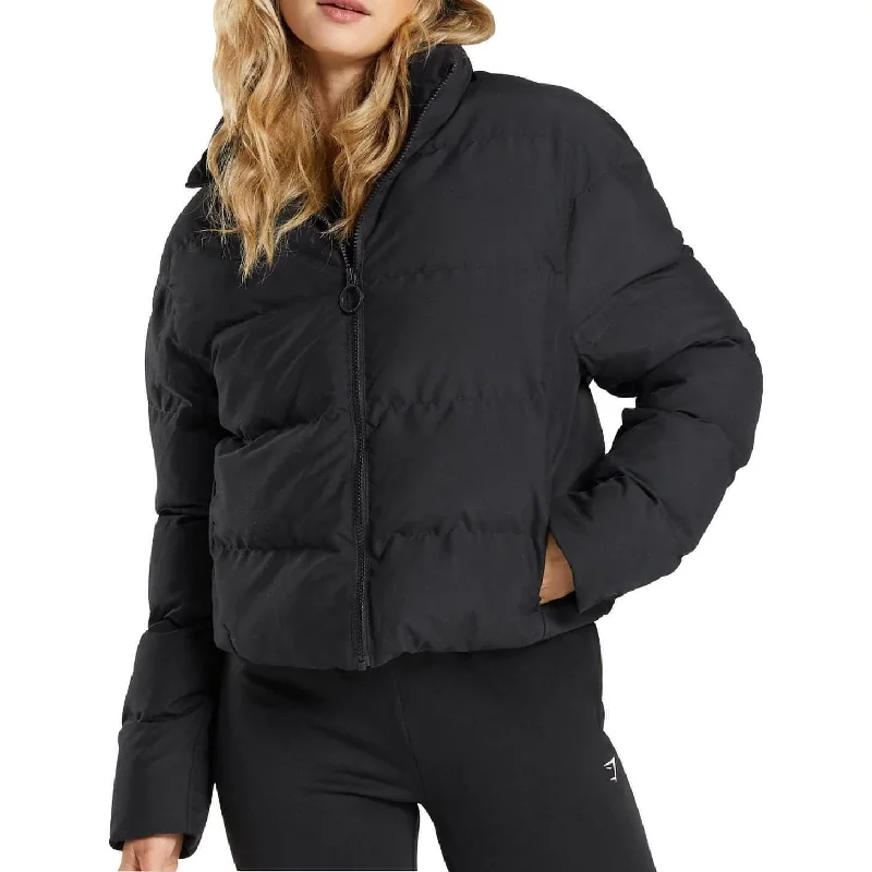 Women's Seasonal Garments Gymshark Womens Puffer Jacket - Black