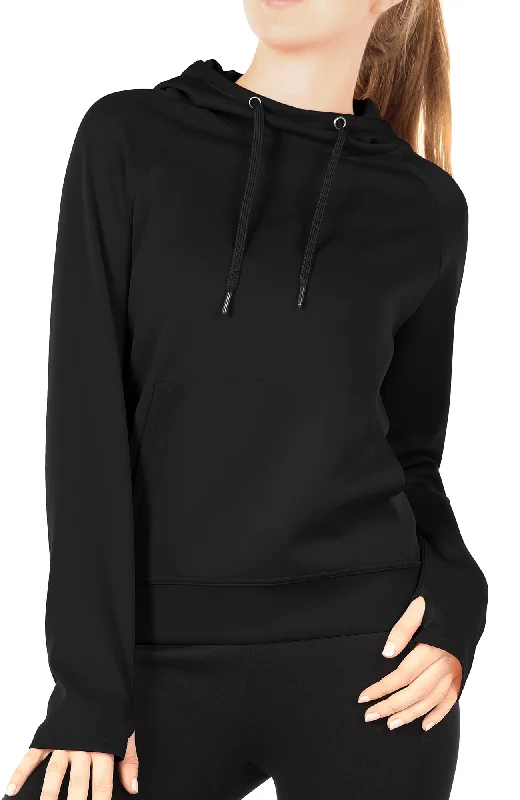 Flash Sale Or Flash Sales icyzone Workout Hoodie for Women - Athletic Running Pullover Long Sleeve Shirts with Pocket and Thumb Holes