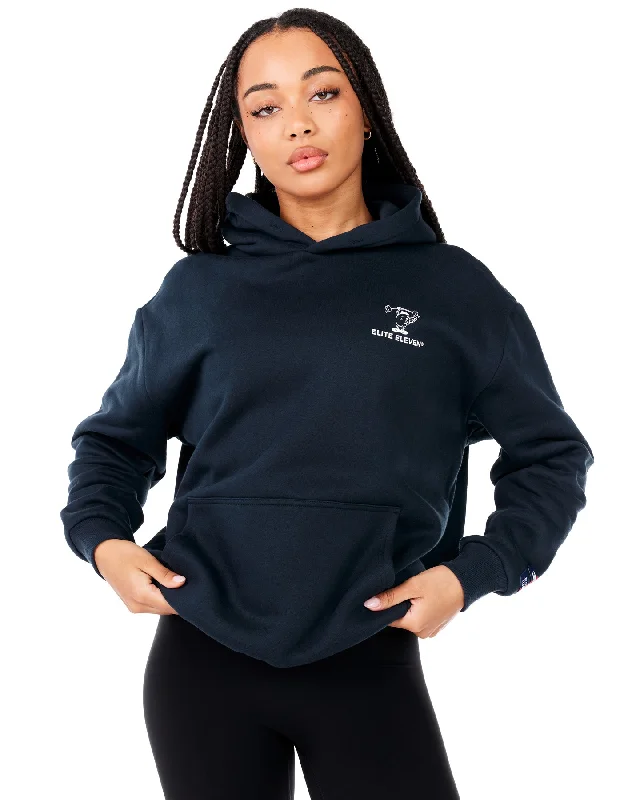 Women's Charming Outfit For Events Lifting Club Hoodie - Navy