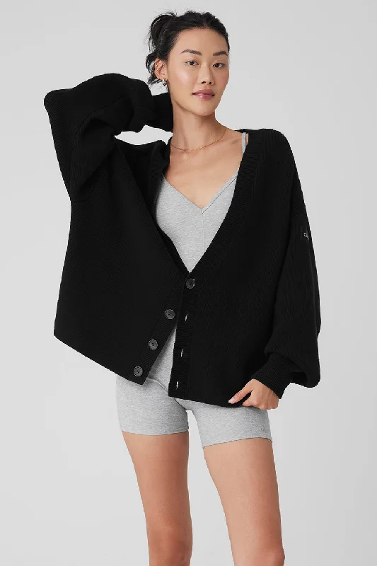 Online Boutique Stores Scholar Cardigan Sweater - Black