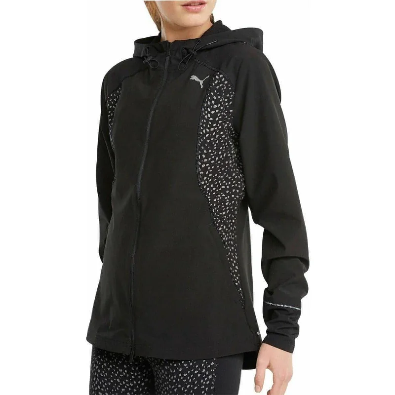 End of Season Sale Puma Reflective Woven Womens Running Jacket - Black