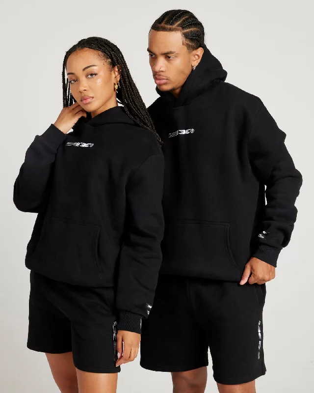 Relaxed Fit Women's Fashion Pursuit Hoodie - Black