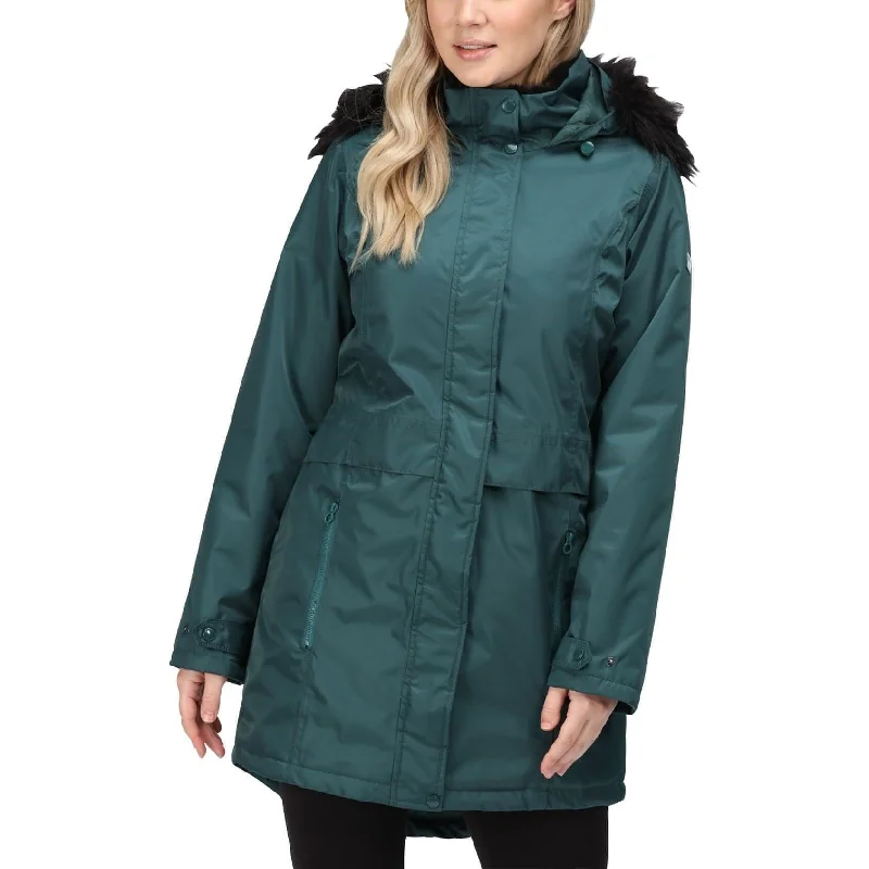 Flash Discount Regatta Lexis Waterproof Insulated Womens Parka Jacket - Green