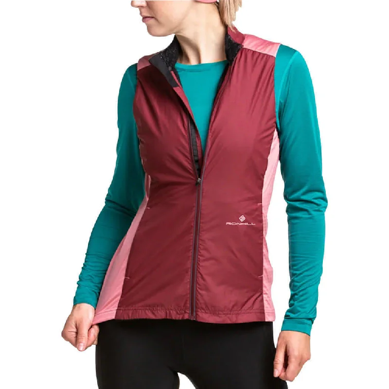 Women's Seasonal Apparel Ronhill Tech Hyperchill Womens Running Gilet - Red