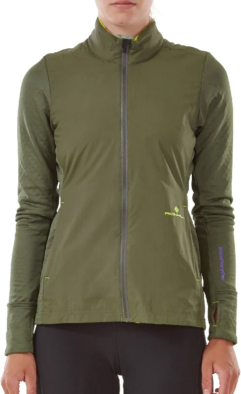 Shop Ladies Clothes Ronhill Tech Hyperchill Womens Running Jacket - Green