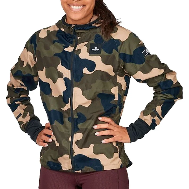 Timeless Women's Garments SAYSKY Camo Pace Womens Running Jacket - Green