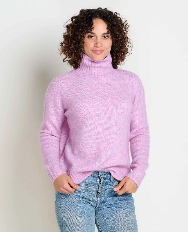 Women's Activewear Attire Toddy T-Neck Sweater