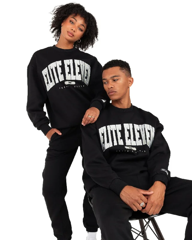 Imeless Style Track & Field Crewneck - Black