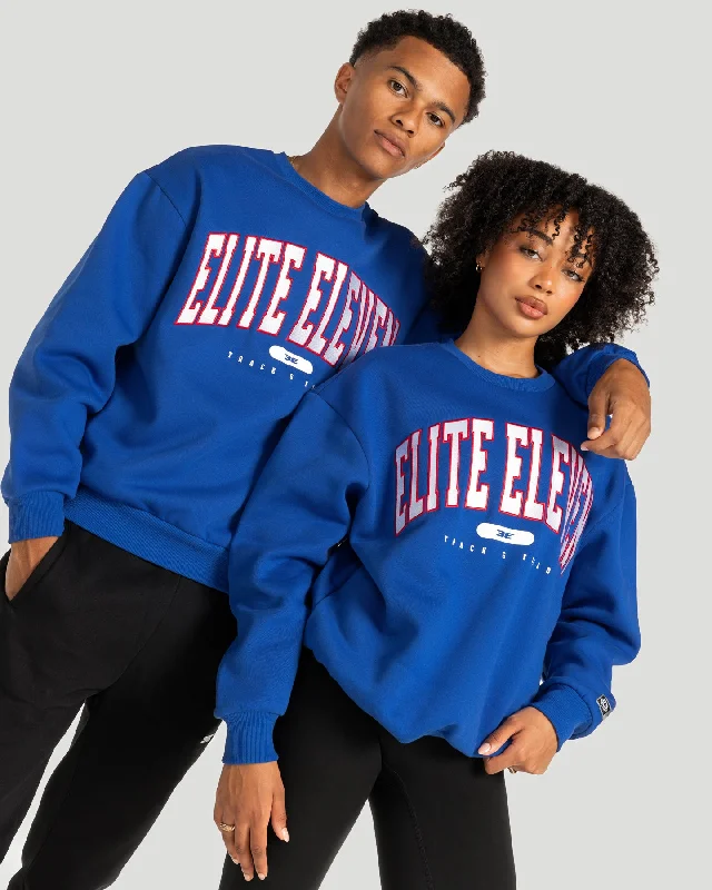 Trend Alert Track & Field Crewneck - Royal Blue