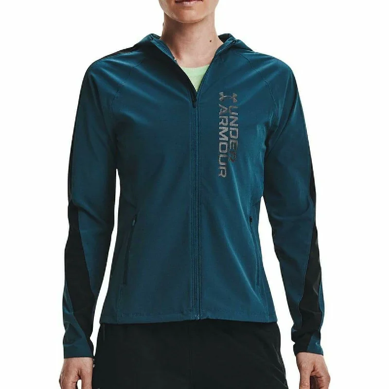 Comfortable Casual Women's Clothing Under Armour OutRun The Storm Womens Running Jacket - Blue