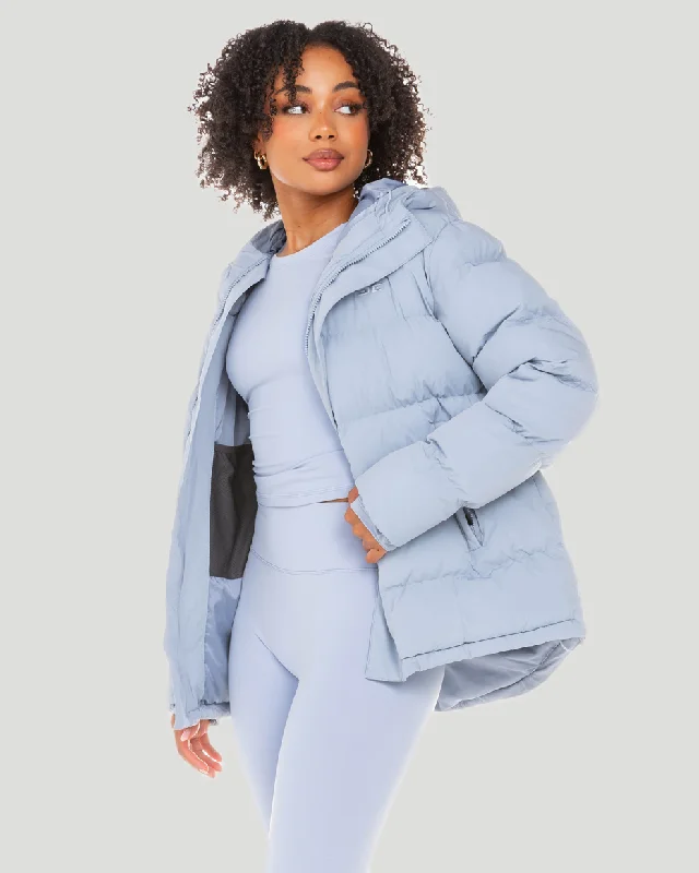 Trendy Boutiques Online Unisex Puffer Jacket - Blue Blizzard