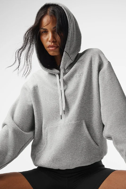 Trendy Women's Fashion Accolade Hoodie - Athletic Heather Grey