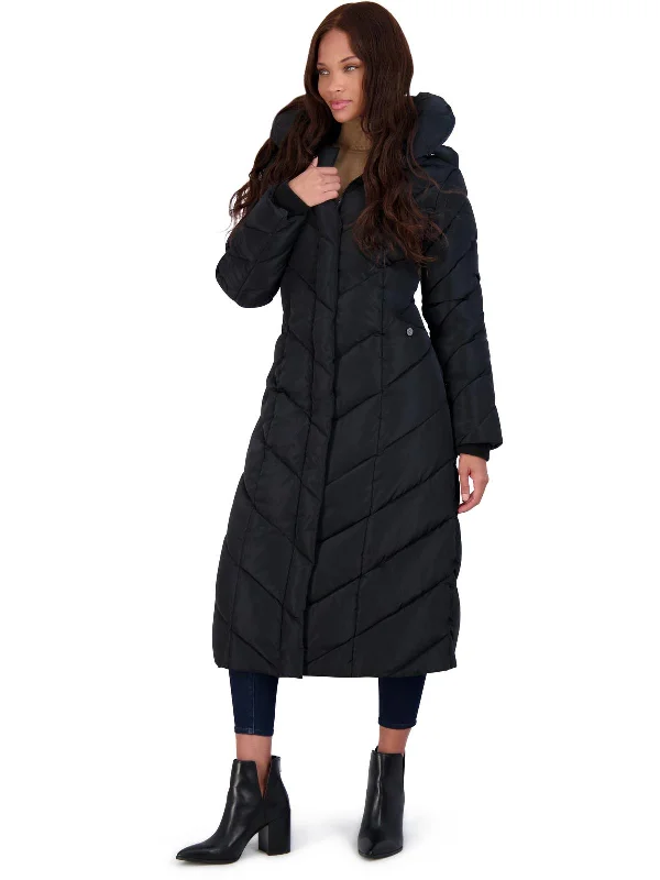 Women's Trendy Outfits Womens Fleece Lined Quilted Maxi Coat