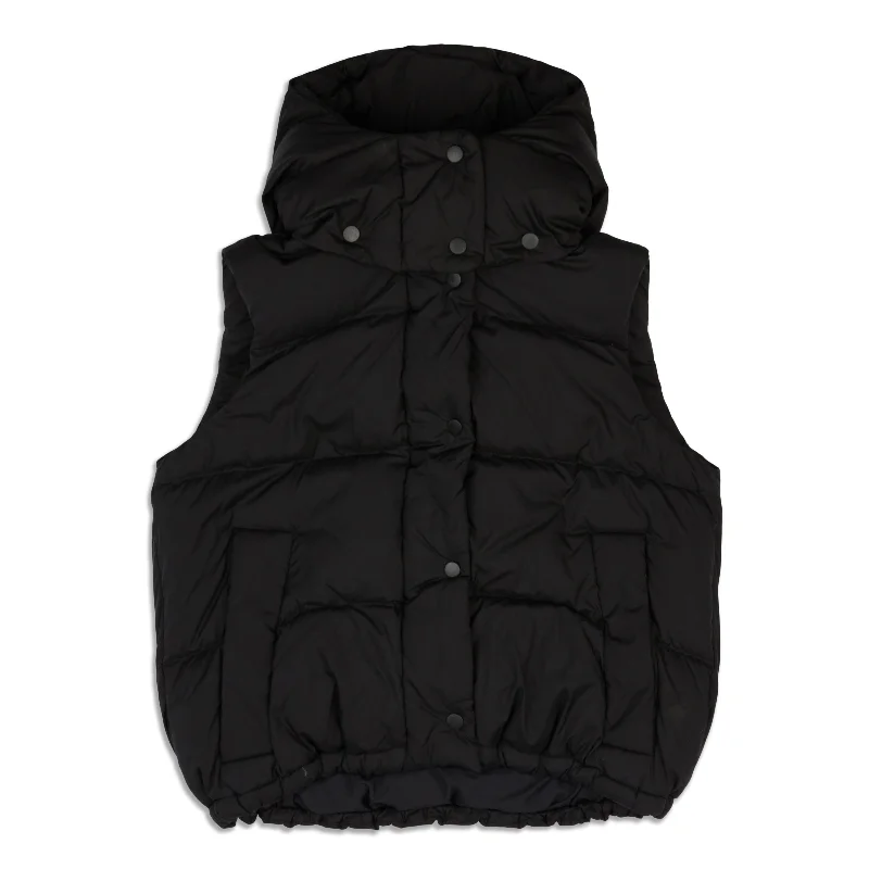 Elegant Women's Fashion Wunder Puff Cropped Vest - Resale