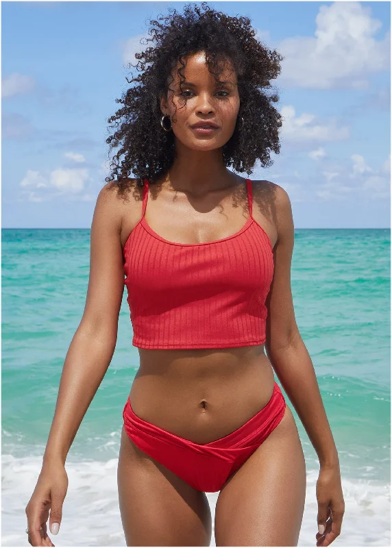 Stylish Women's Apparel Superrib Havana Bottom - Red