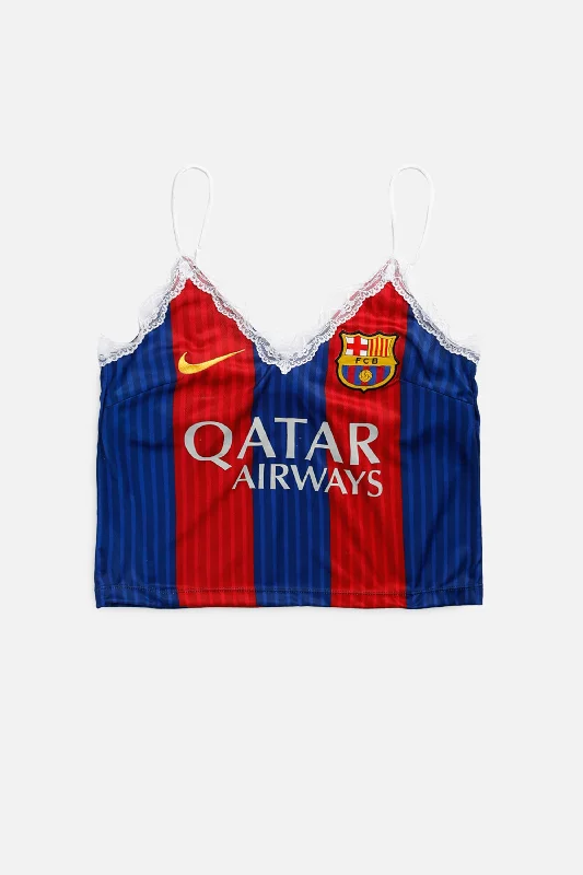 Women's Occasion Wear Apparel Rework Barcelona Soccer Lace Tank - S