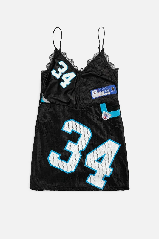 Sophisticated Fashion Rework Carolina Panthers NFL Lace Dress - S