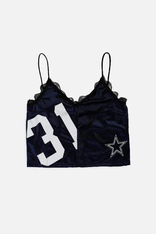 Women's Transitional Garments Rework Dallas Cowboys NFL Lace Tank - L