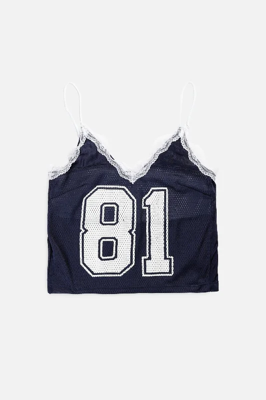 Women's Outdoor Activity Garments Rework Dallas Cowboys NFL Lace Tank - S