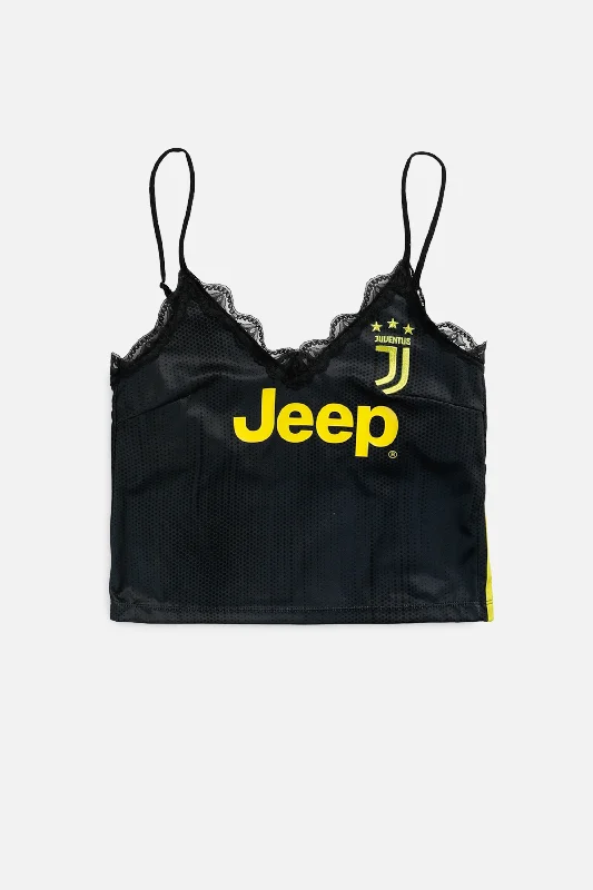 Women's Stylish Professional Apparel Rework Juventus Soccer Lace Tank - XS