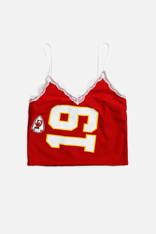 Timeless Women's Garments Rework Kansas City Chiefs NFL Lace Tank - M