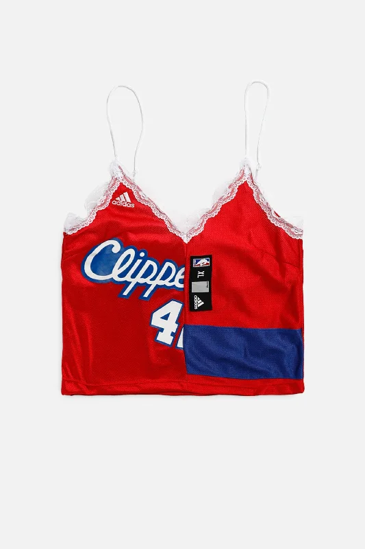 Fashion Essentials Rework LA Clippers NBA Lace Tank - S