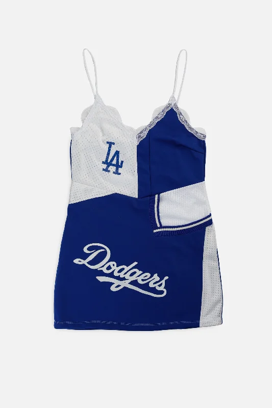 Women's Vacation Garments Rework LA Dodgers MLB Lace Dress - M