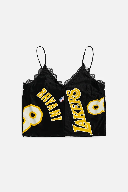 Affordable Women's Apparel Rework LA Lakers NBA Lace Tank - L