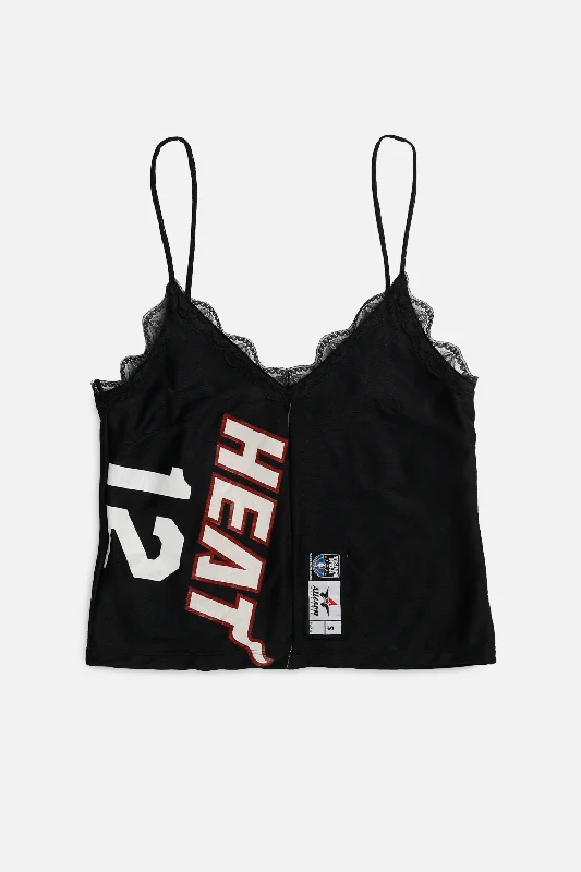 Eclectic Fashion Rework Miami Heat NBA Lace Tank - XS